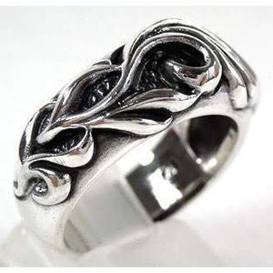 Anelli da uomo a fascia tribale in argento sterling