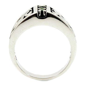 Bague émeraude tribale en argent sterling