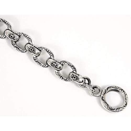 Tribal Loop Silver Chain Bracelet