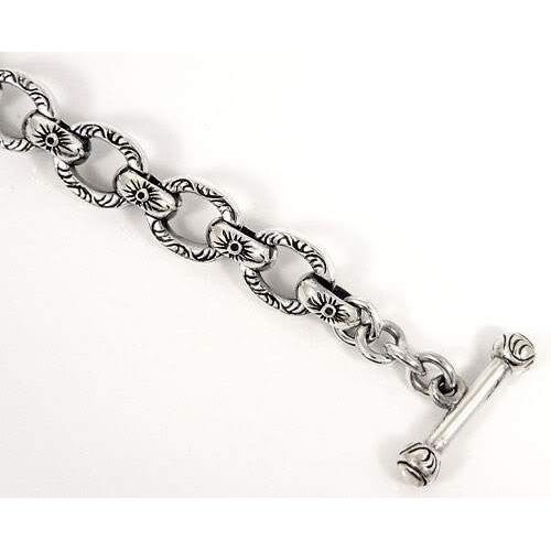 Tribal Loop Silver Chain Armband
