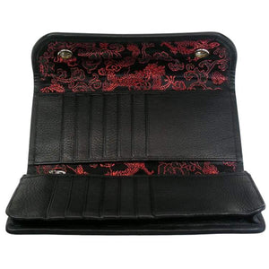 Carteras de cadena de tatuajes de jinete tribal de cuero de Stingray