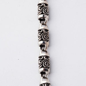 Tribal Roller Sterling Silver Wallet Chain