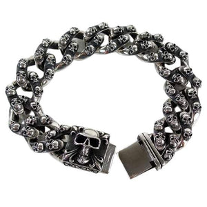 Tribal Sterling Silber Totenkopf Armband