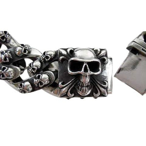 Tribal Sterling Silber Totenkopf Armband