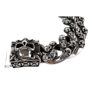 Tribal Sterling Silber Totenkopf Armband