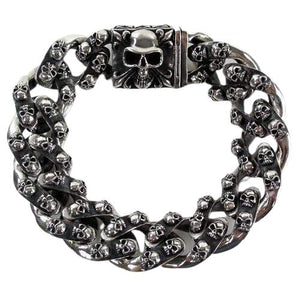 Tribal Sterling Silber Totenkopf Armband