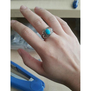 Ethnic Turquoise Sterling Silver Rings
