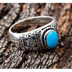 Ethnic Turquoise Sterling Silver Rings