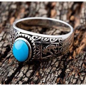 Ethnic Turquoise Sterling Silver Rings