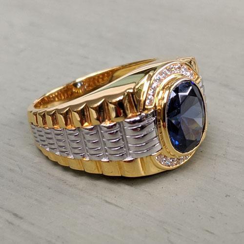 Rolex Ring Rolex Anello Anello Uomo Rolex Onice Tondo Nero Oro