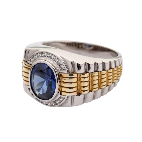 Tvåfärgad Rolex-ring för män