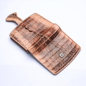 Portefeuilles Femme Twotone Old Rose Crocodile Skin