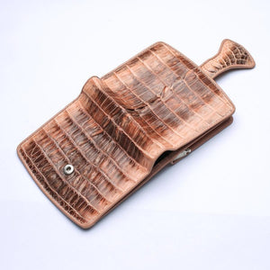Portefeuilles Femme Twotone Old Rose Crocodile Skin