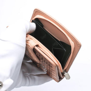 Portefeuilles Femme Twotone Old Rose Crocodile Skin