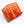 Portefeuilles pour femmes en peau de crocodile orange bicolore