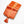 Portefeuilles pour femmes en peau de crocodile orange bicolore