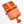 Portefeuilles pour femmes en peau de crocodile orange bicolore