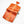 Portefeuilles pour femmes en peau de crocodile orange bicolore