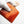 Portefeuilles pour femmes en peau de crocodile orange bicolore