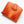 Portefeuilles pour femmes en peau de crocodile orange bicolore