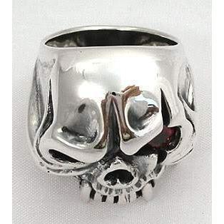 Sterling Silver Skull Vampire Ring