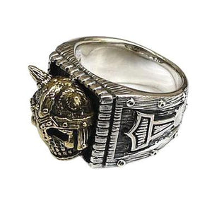 Viking Skull Thors Hammer Ring