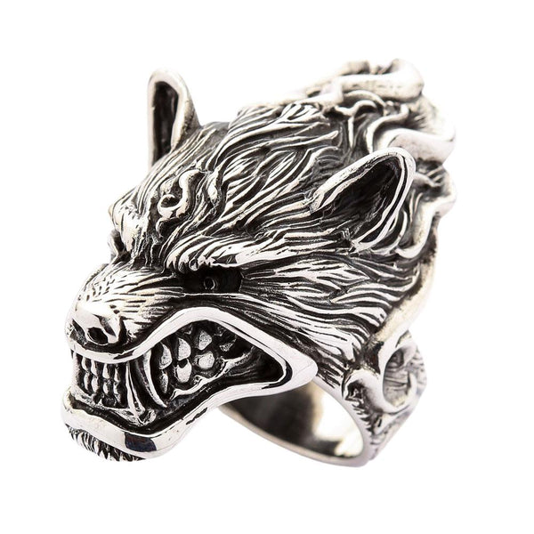 Werwolf-Ring aus Sterlingsilber