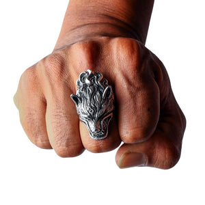 Sterling Silver Werewolf Ring