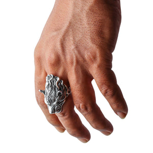 Sterling Silver Werewolf Ring