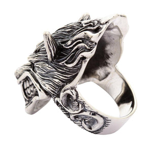 Sterling Silver Werewolf Ring