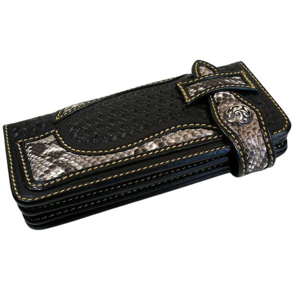 Genuine Snake Leather Western Cowboy Biker Wallet