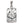 Ciondolo con carta dei tarocchi della ruota della fortuna in argento sterling