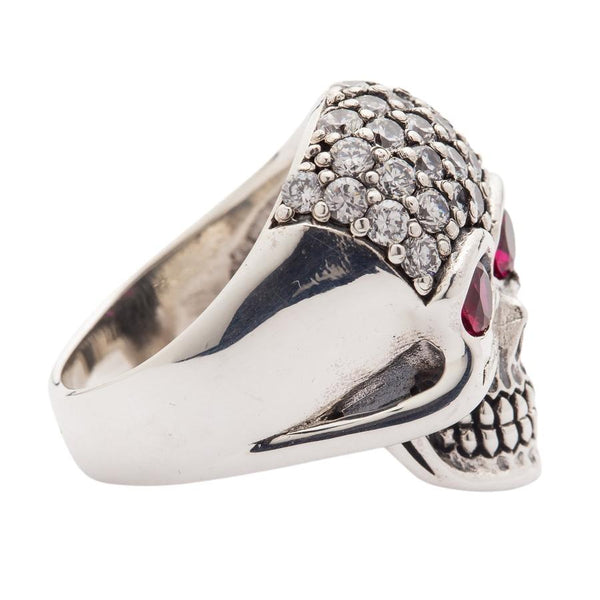 Crystal Sparkling Bling Skull Ring