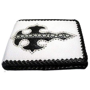 White Stingray Skin Mens Wallets