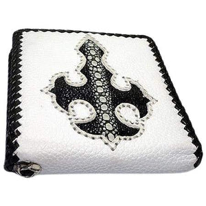 White Stingray Skin Mens Wallets