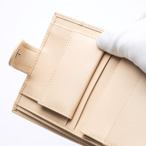 Portefeuilles Femme Peau De Queue De Crocodile Blanc Perle