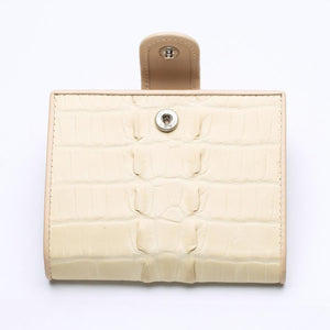 Portefeuilles Femme Peau De Queue De Crocodile Blanc Perle