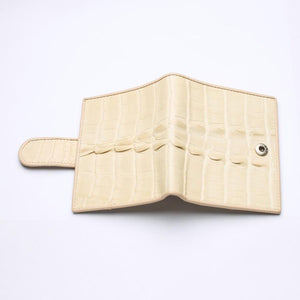 Portefeuilles Femme Peau De Queue De Crocodile Blanc Perle