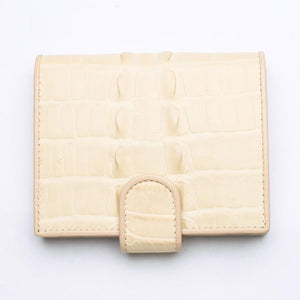 Portefeuilles Femme Peau De Queue De Crocodile Blanc Perle