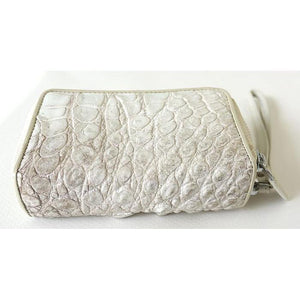 Portefeuille Crocodile Perle Blanche