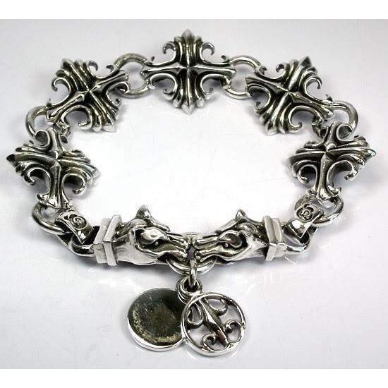 Sterling Silver Wolf Bracelet