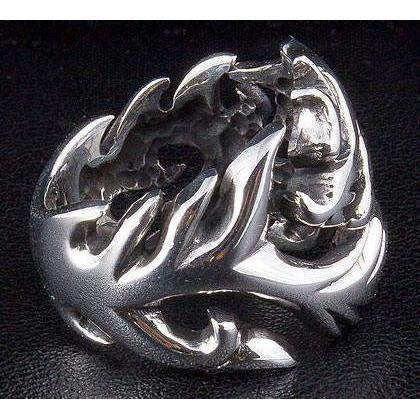Sterling Silver Gothic Wolf Ring