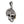 Load image into Gallery viewer, Sterling Silver Worm Skull Head Pendant
