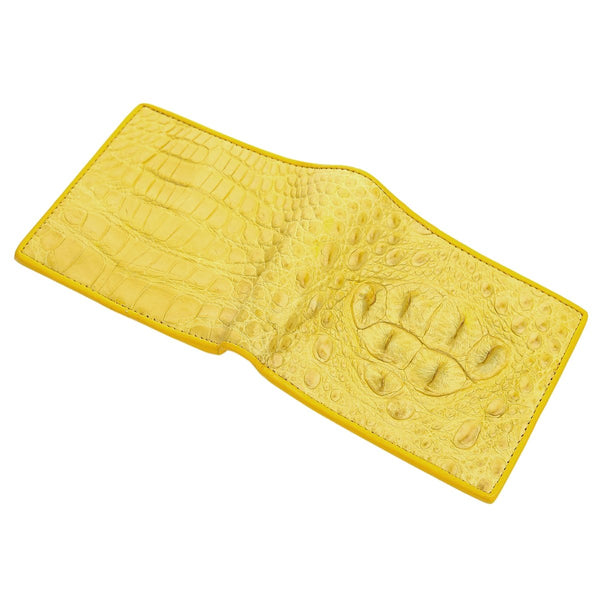 Carteiras de chifre de crocodilo amarelo