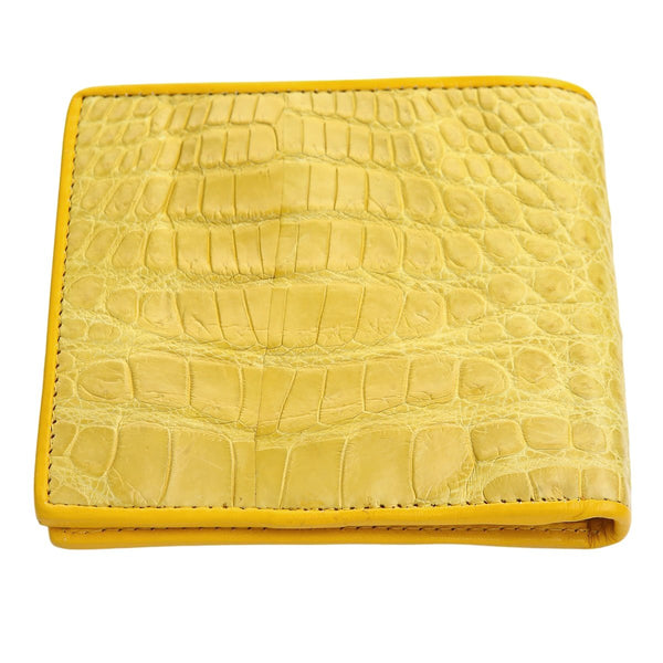 Yellow Crocodile Hornback Wallets