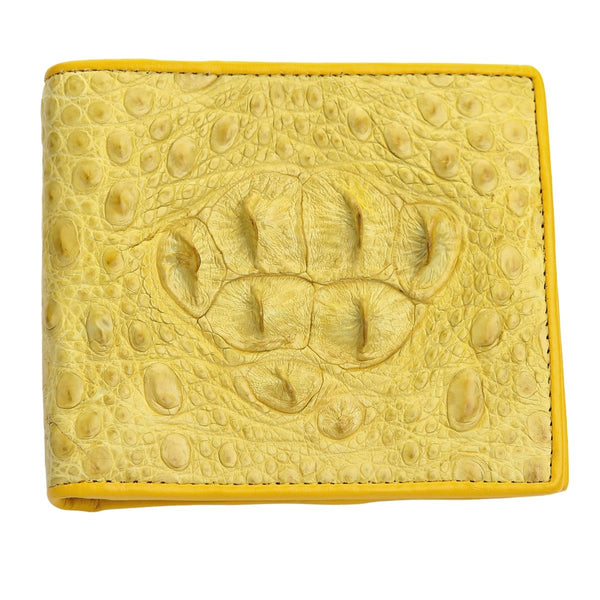 Yellow Crocodile Hornback Wallets
